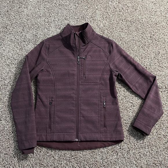 CINCH Jacket Womens Small Purple Softshell Full Zip Fleece Lined Aztec Pattern - Picture 1 of 9